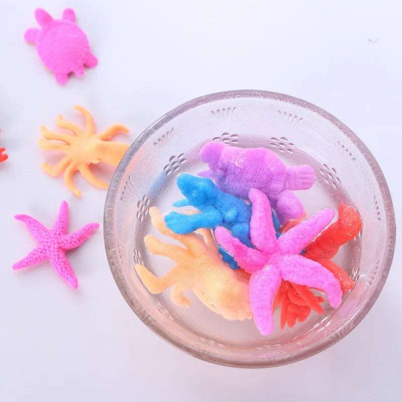 100PCS Growing In Water Bulk Swell Sea Creature Various Kinds Mixed Expansion Toy Colorful Puzzle Creative Magic Toys