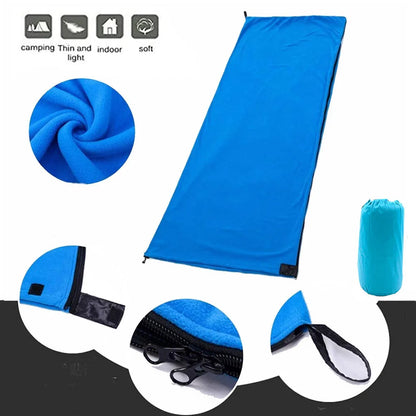 Ultra-light Polar Fleece Sleeping Bag for Outdoor Camping Tent Bed use,Travel Warm Sleeping Bag Liner - Eloy Royal