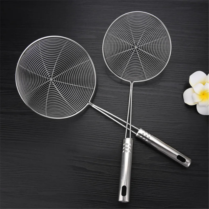 Stainless Steel Skimmer Strainer Colander Mesh Deep Fryer Oil Frying Scoop Noodles Dumpling Sieve Kitchen Tools Kitchenware - Eloy Royal