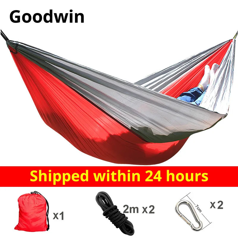 Hammock Nylon Camping Survival garden hunting Leisure Travel Double Person Portable Parachute Hammocks - Eloy Royal