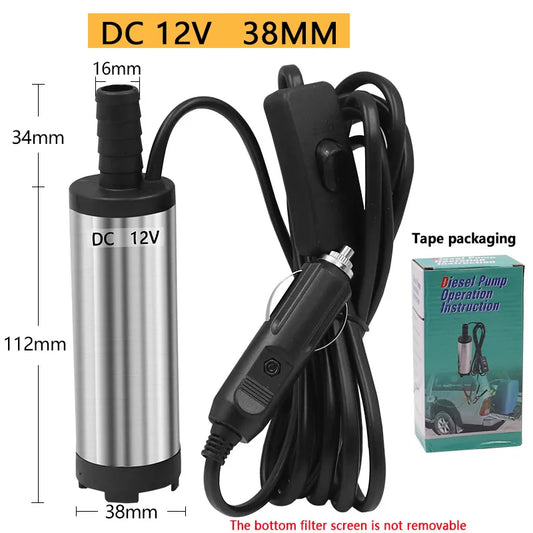 12V DC Diesel Fuel Water Oil Car Camping Fishing Submersible Transfer Pump - Eloy Royal