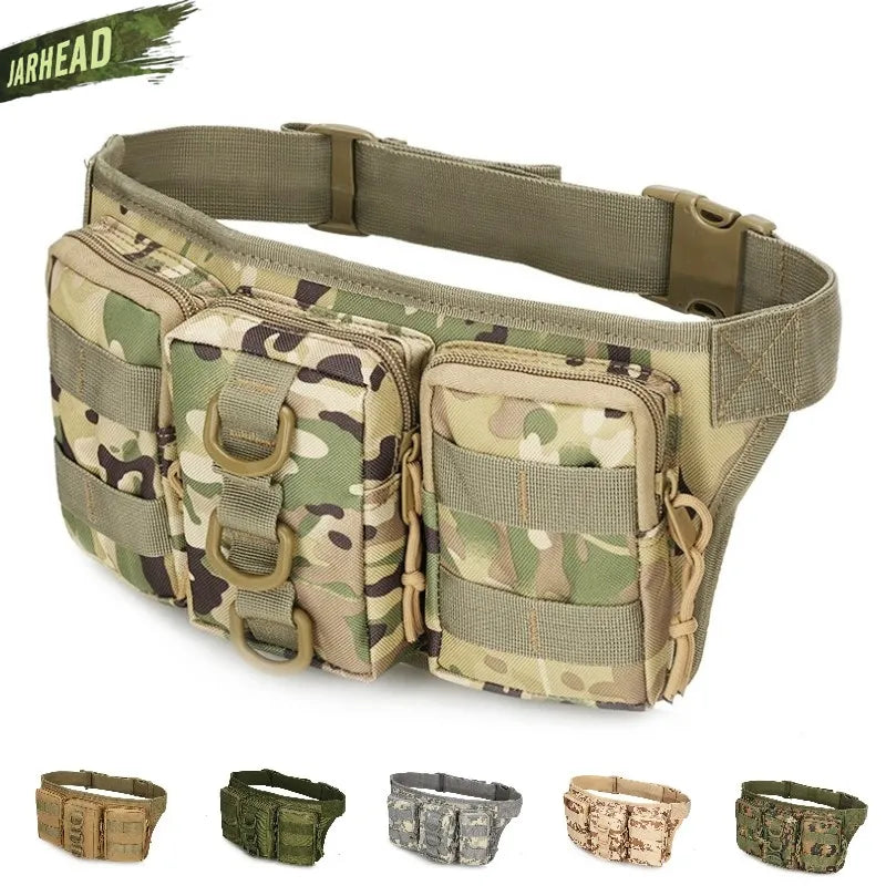 Tactical Waterproof Men Waist Pack Hiking nylon Waist Bag Outdoor Army Military Hunting Sports Climbing Camping Waist Pockets - Eloy Royal