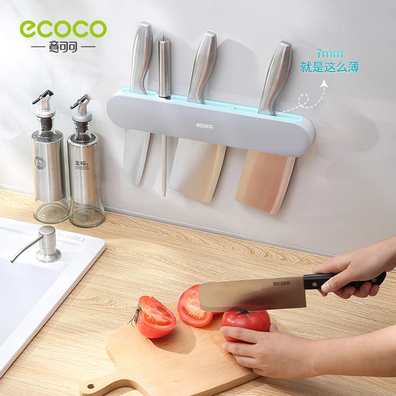 ECOCO Multifunctional Knife Holder Wall Mount Block Storage Holder Kitchenware knife stand Kitchen Accessories Organizer - Eloy Royal