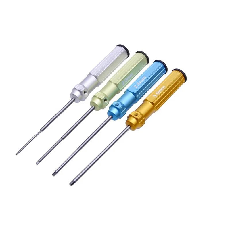 RC Tools 4 pcs hex screw driver set titanium plating hardened 1.5 2.0 2.5 3.0mm screwdriver For RC helicopter Boat Car toys - Eloy Royal