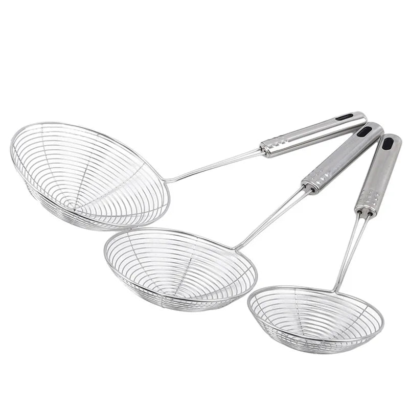 Stainless Steel Skimmer Strainer Colander Mesh Deep Fryer Oil Frying Scoop Noodles Dumpling Sieve Kitchen Tools Kitchenware - Eloy Royal