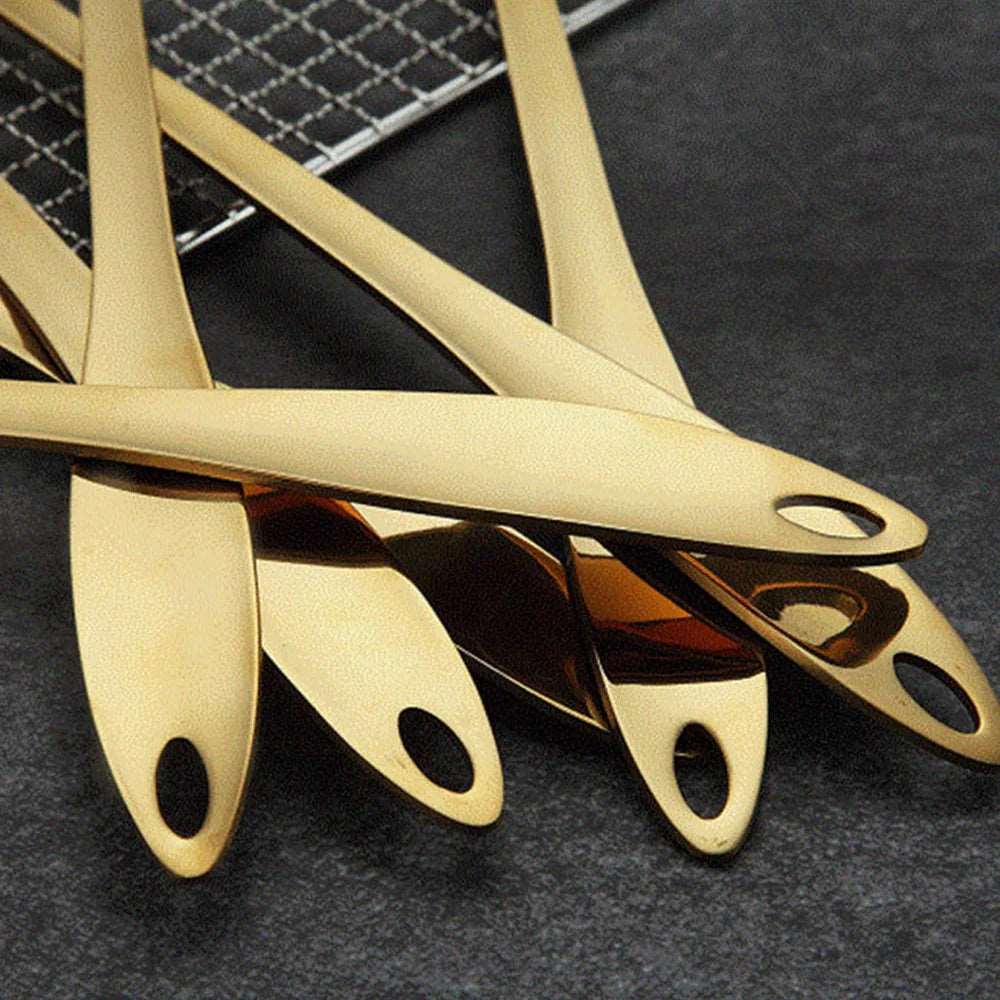 1PC Gold Stainless Steel Cooking Tools Spoon Fried Shovel Colanda  Whitefly Cocina Utensilios Spatula Ladle Spatula Kitchenware