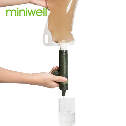 Miniwell L600 Straw Water Purifier  for Travel, Camping, Hiking, Fishing, Emergency, Survival - Eloy Royal