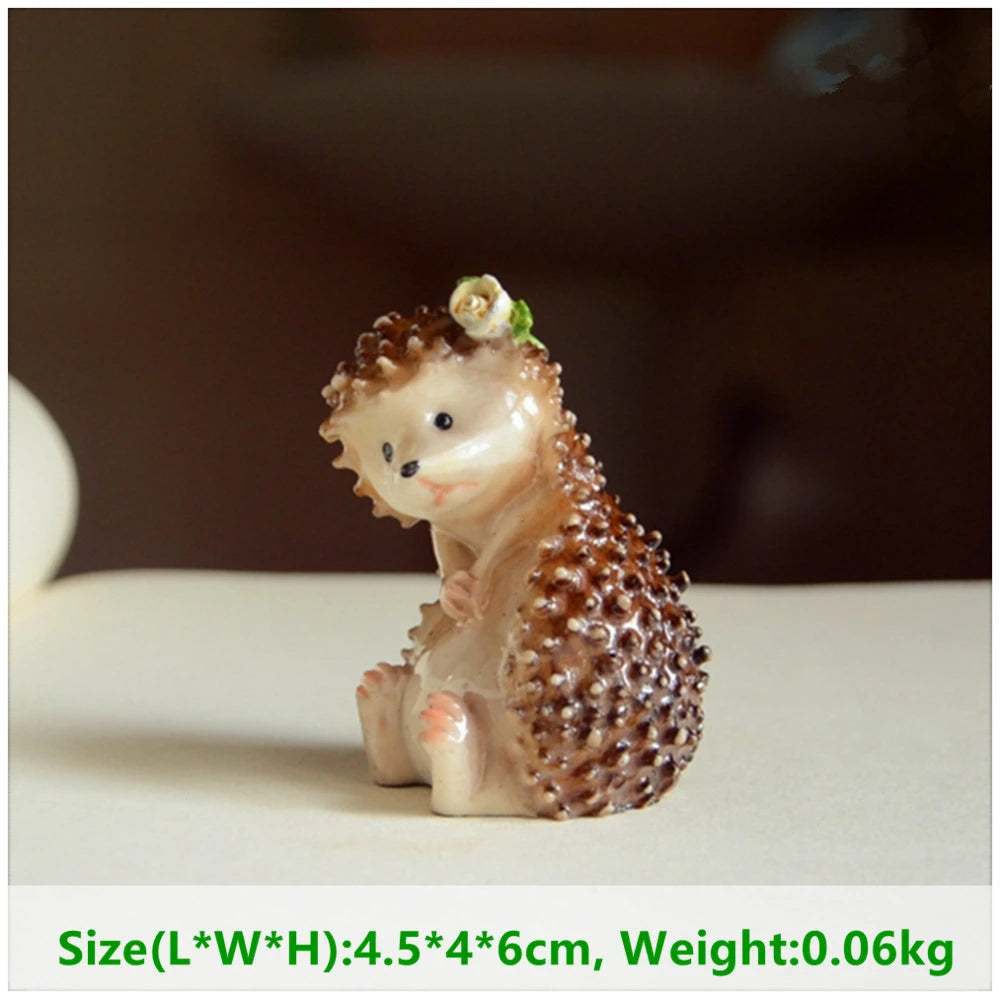 Creative Simulated Hedgehog Models Cute Animal Figurine Children Kids Toys Mini Fairy Garden Gnome Moss Decoration Home Decor - Eloy Royal