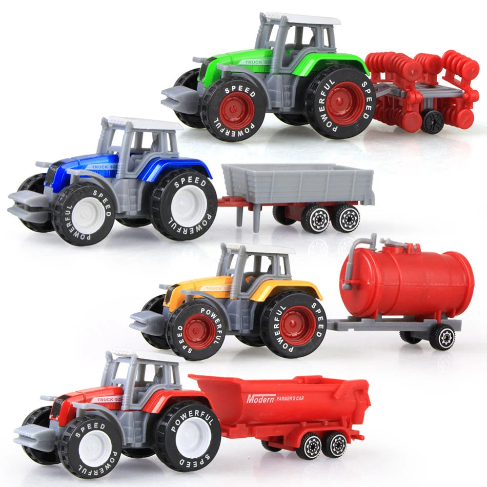 Die-cast Farm Vehicles Mini Car Model Engineering Car Model Tractor Engineering Car Tractor Toys Model for Kids Xmas Gift - Eloy Royal