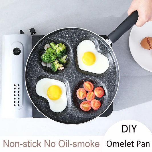 New Non-stick Omelet Pan for Eggs Cake Ham Frying Pans No Oil-smoke Grill Pan Cooking Pot Kitchenware Tools - Eloy Royal