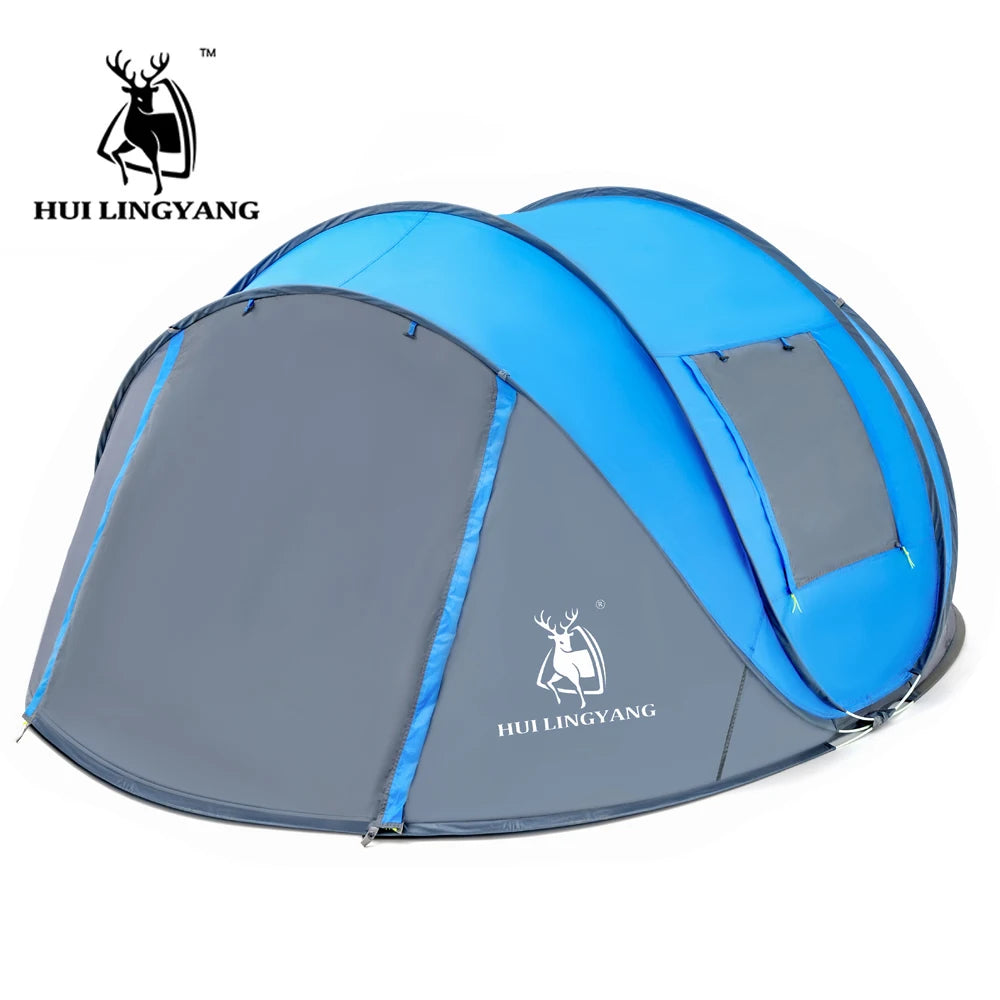 HUI LINGYANG throw tent outdoor automatic tents throwing pop up waterproof camping hiking tent waterproof large family tents - Eloy Royal