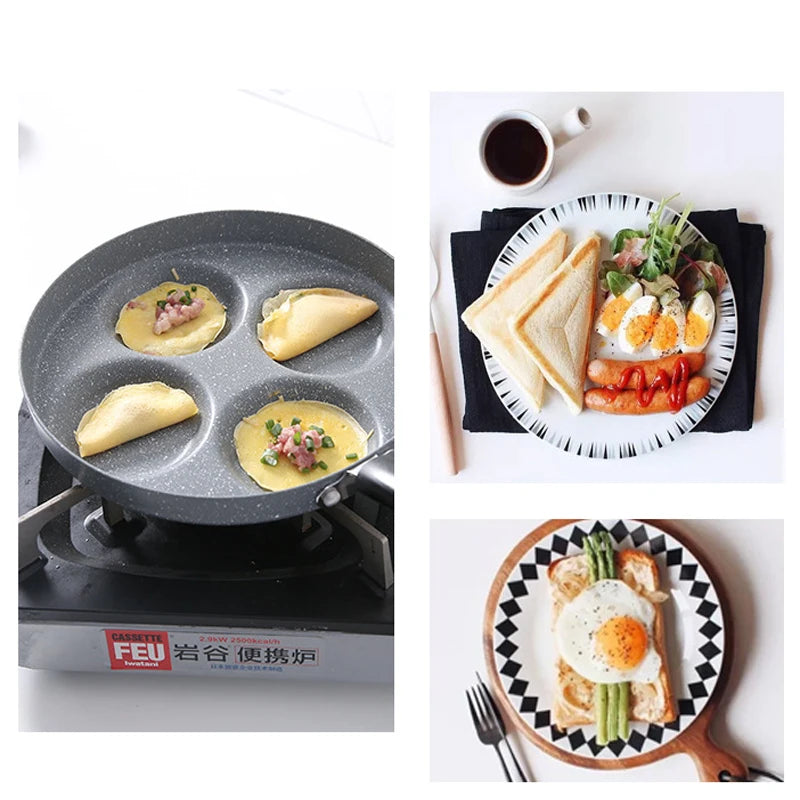 New Non-stick Omelet Pan for Eggs Cake Ham Frying Pans No Oil-smoke Grill Pan Cooking Pot Kitchenware Tools - Eloy Royal