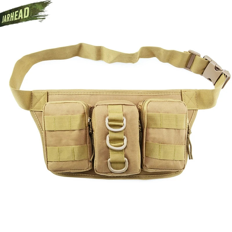 Tactical Waterproof Men Waist Pack Hiking nylon Waist Bag Outdoor Army Military Hunting Sports Climbing Camping Waist Pockets - Eloy Royal