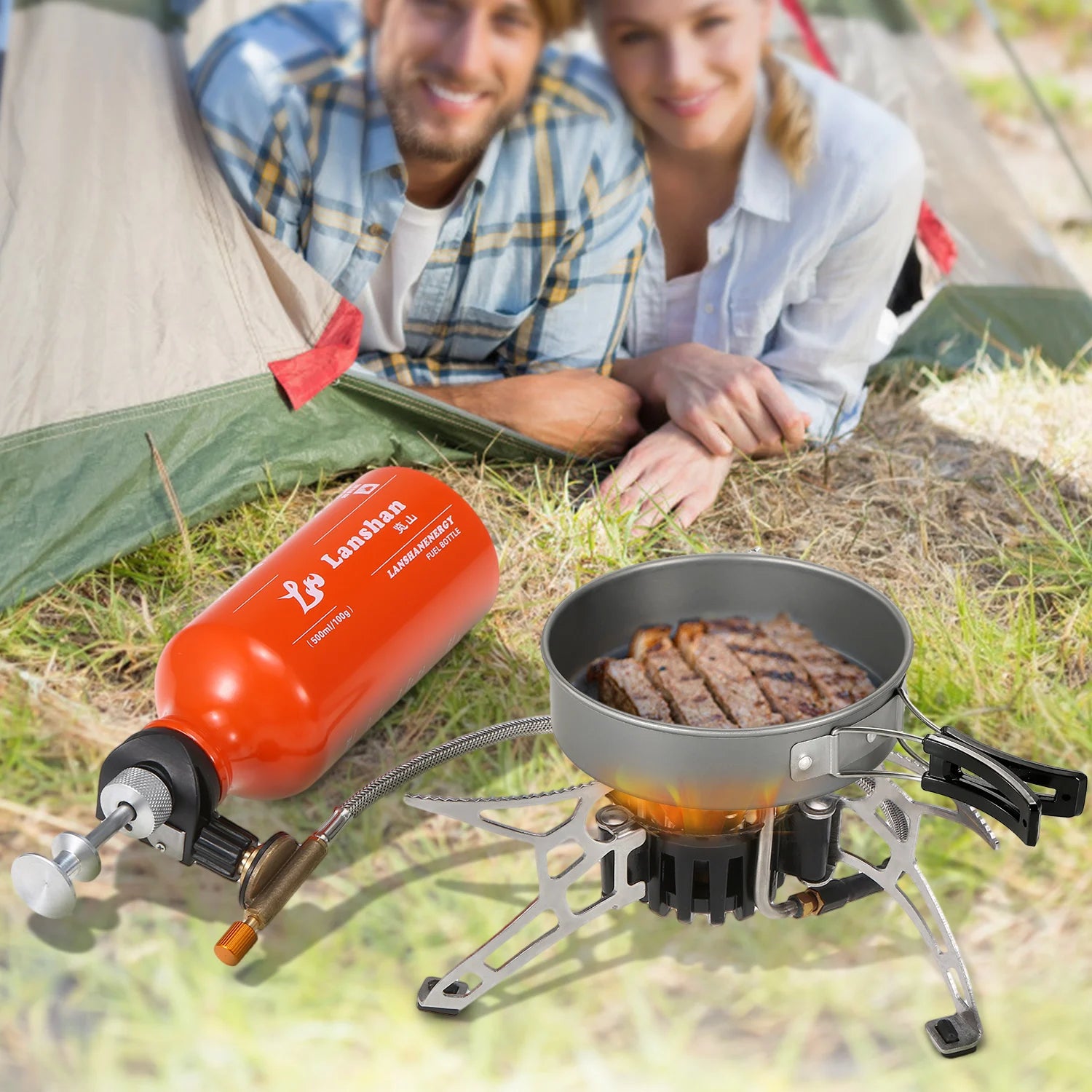 Camping Multi Fuel Stove Preheating Oil/Gas Outdoor Camping Stove Cooker Picnic Cookout Hiking Equipment Gasoline Stove Burners - Eloy Royal