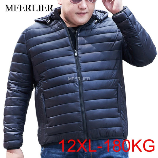 Autumn Winter Large Size 180kg 12XL Men Jackets 11XL Bust 175cm Plus Size Coat - Eloy Royal