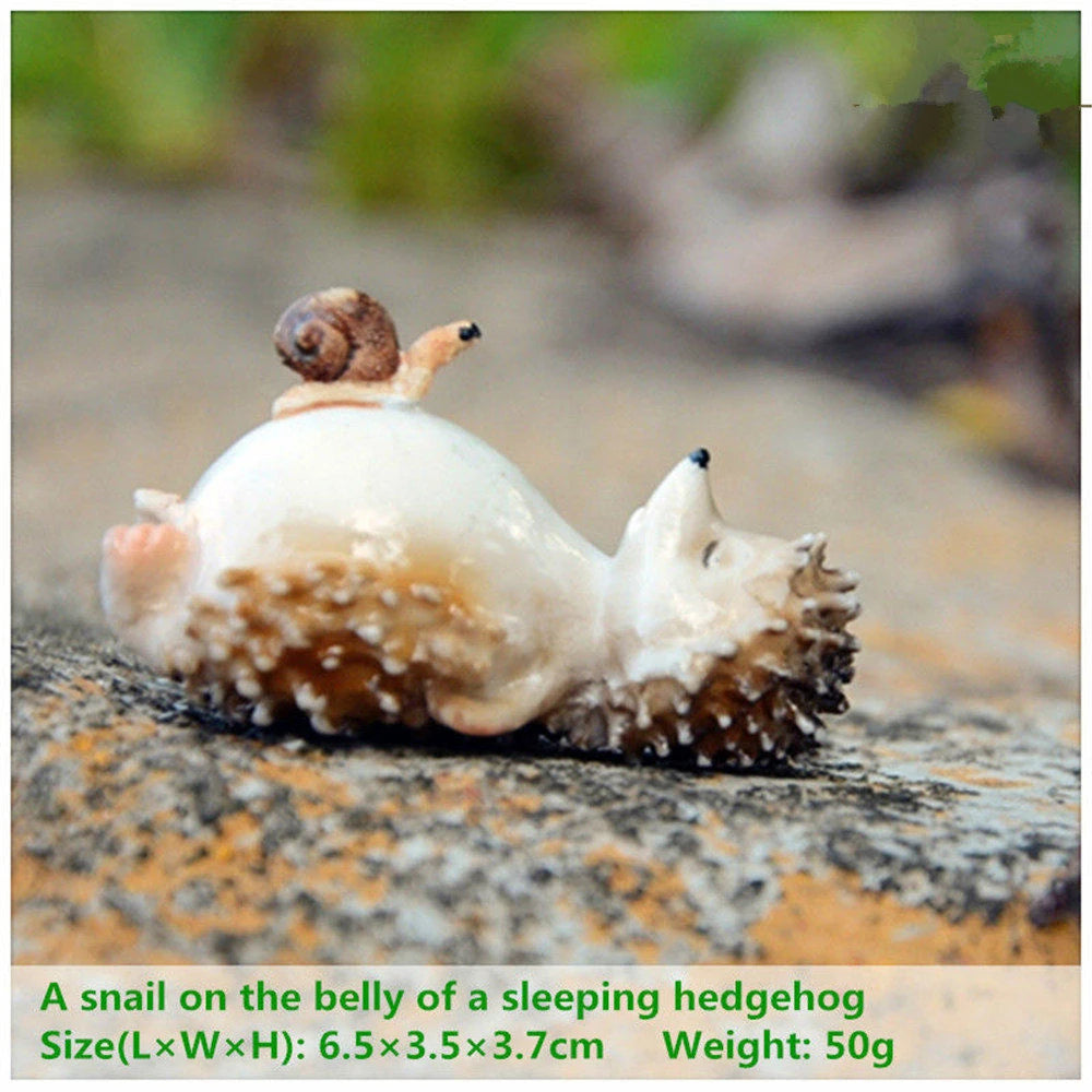 Creative Simulated Hedgehog Models Cute Animal Figurine Children Kids Toys Mini Fairy Garden Gnome Moss Decoration Home Decor - Eloy Royal