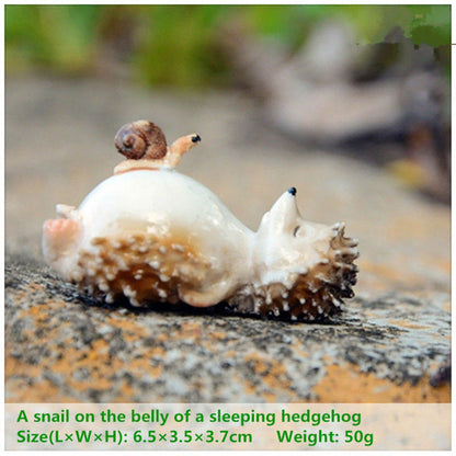 Creative Simulated Hedgehog Models Cute Animal Figurine Children Kids Toys Mini Fairy Garden Gnome Moss Decoration Home Decor - Eloy Royal