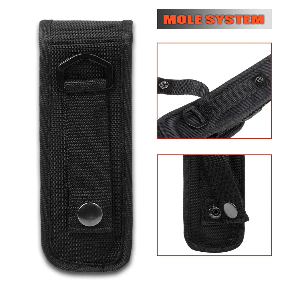 Tactical Molle Flashligtht Holster Military LED Torch Light Carry Bag Outdoor EDC Tools Waist Pack Hunting Camping Small Pocket - Eloy Royal