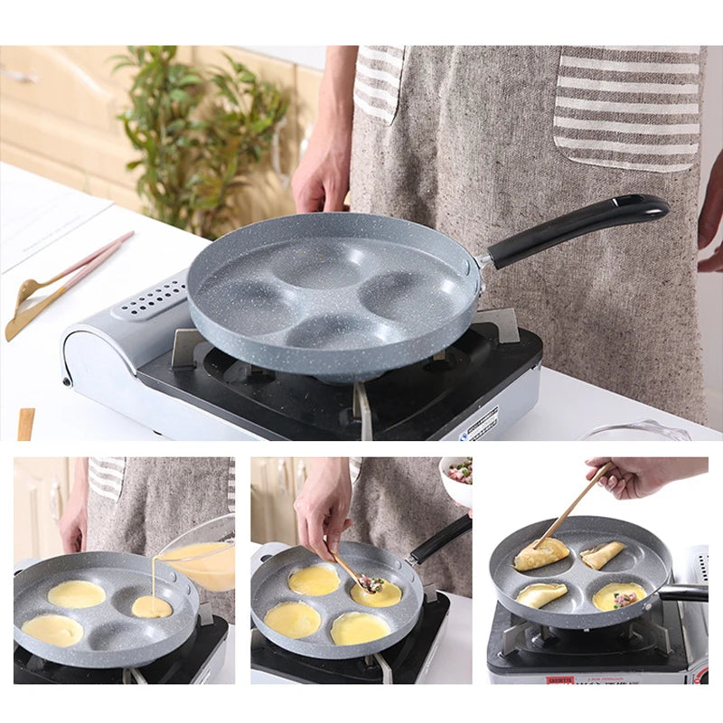 New Non-stick Omelet Pan for Eggs Cake Ham Frying Pans No Oil-smoke Grill Pan Cooking Pot Kitchenware Tools - Eloy Royal