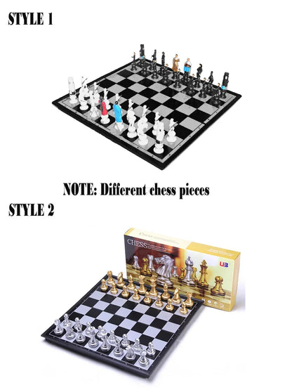 Chess Board Game Magnets Sets Portable Folding Chessboard Characters Desktop Intelligence Games Toys For Kids Birthday Gifts - Eloy Royal