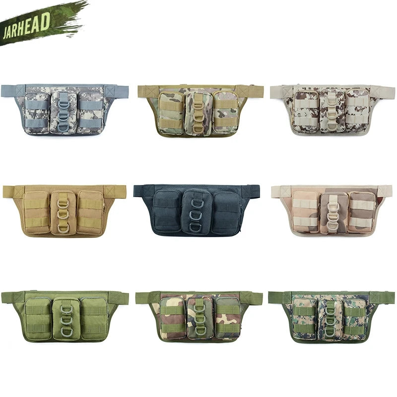 Tactical Waterproof Men Waist Pack Hiking nylon Waist Bag Outdoor Army Military Hunting Sports Climbing Camping Waist Pockets - Eloy Royal