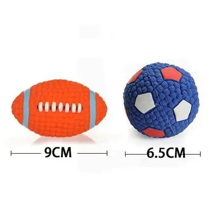 HOOPET Pet Dog Toy Balls Squeak Puppy Toys Interesting Tennis Football Tooth Cleaning Toys for Dogs - Eloy Royal