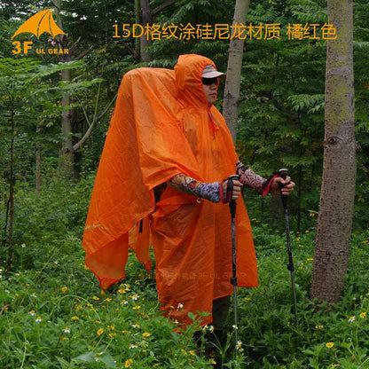 3F Ul Gear Ultralight 15D Nylon Rain Jacket Hiking Cycling Raincoat Outdoor Camping Mini Tarp Multifunction Sun Shelter Tarp