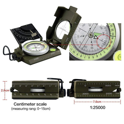 Mulitifunctional Eyeskey Survival Military Compass Camping Hiking Compass Geological Compass Digital Compass Camping Equipment - Eloy Royal