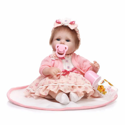 NPKCOLLECTION Bebes Reborn Dolls de Silicone Girl Body 40cm adorable Doll Toys For Girls boneca Baby Bebe Doll Best Gifts toys - Eloy Royal