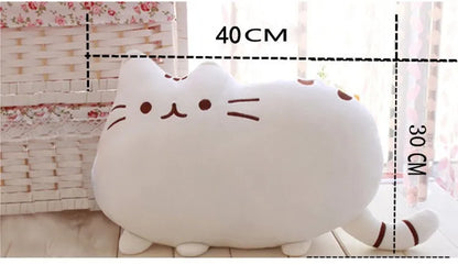 40*30cm Kawaii Cat Pillow With Zipper Only Skin Without PP Cotton Biscuits Plush Animal Doll Toys Big Cushion Cover Peluche Gift - Eloy Royal