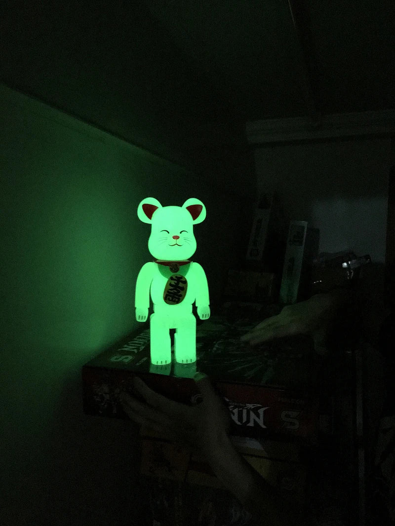 Hot Selling Vinyl Doll Bearbricks 400% 28CM Luminous Fortune Cat PVC Vinyl Art Figure Fashion Toys - Eloy Royal