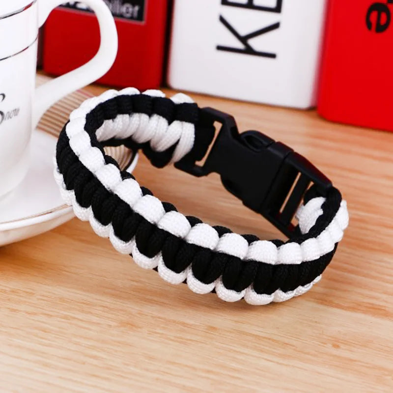 Men's New Survival Paracord Bracelet For Men Outdoor Camping Hiking Buckle Wristband Women Rope Bracelet Male Jewelry - Eloy Royal