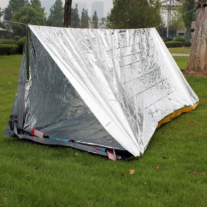 Argent Emergency Shelter Tent Outdoor Ultralight Portable Camping SOS Shelter Mylar Emergency Tube Tent First Aid Gear - Eloy Royal