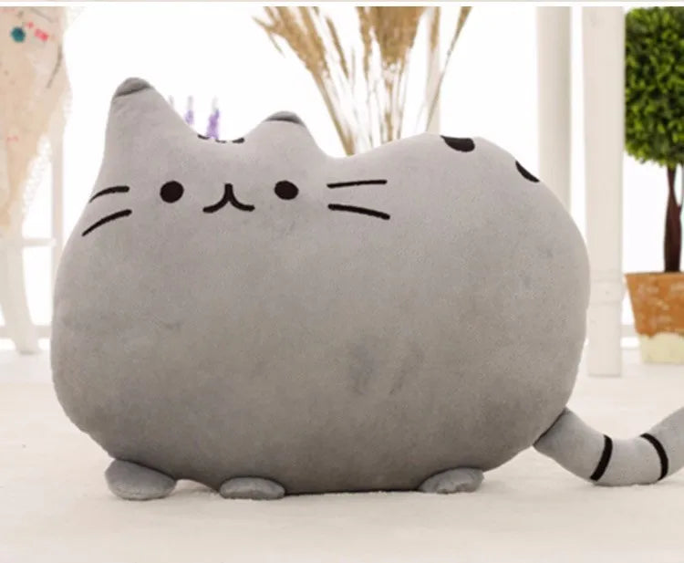 40*30cm Kawaii Cat Pillow With Zipper Only Skin Without PP Cotton Biscuits Plush Animal Doll Toys Big Cushion Cover Peluche Gift - Eloy Royal