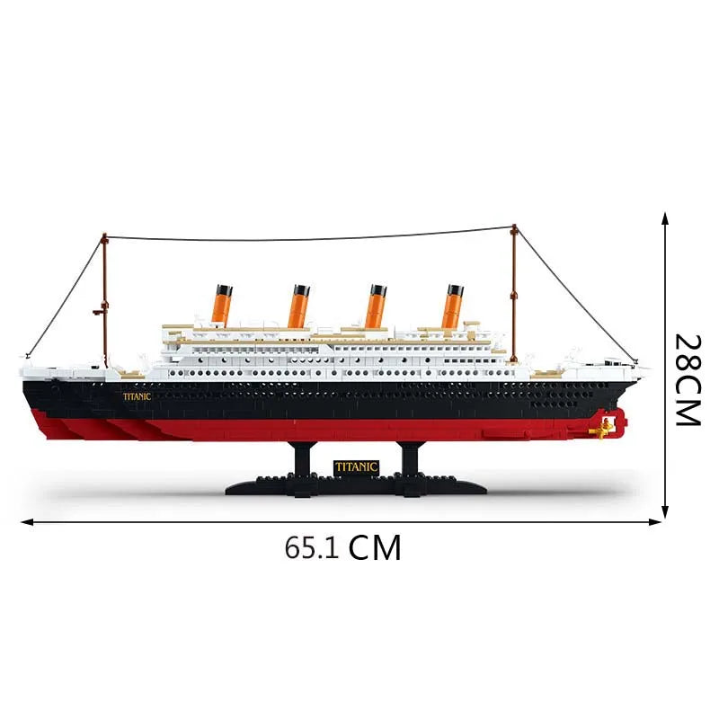 Titanic RMS cruise Boat ship City Model building kits 3D  Blocks Educational Figures diy toys  hobbies for children Bricks - Eloy Royal