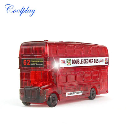 DIY 3D Puzzle Car Double Decker Bus Elephant Crystal Assembly Puzzle DIY Jigsaw Home Decoration Birthday Gift Toys For Kids - Eloy Royal