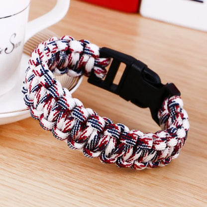 Men's New Survival Paracord Bracelet For Men Outdoor Camping Hiking Buckle Wristband Women Rope Bracelet Male Jewelry - Eloy Royal