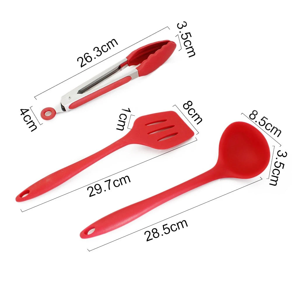 Silicone Spatula Turner, Slotted spoon, Ladle, Spoon, Spoon Spatula, Spooula, Spatula, Basting brush Silicone Kitchenware 1 pcs - Eloy Royal