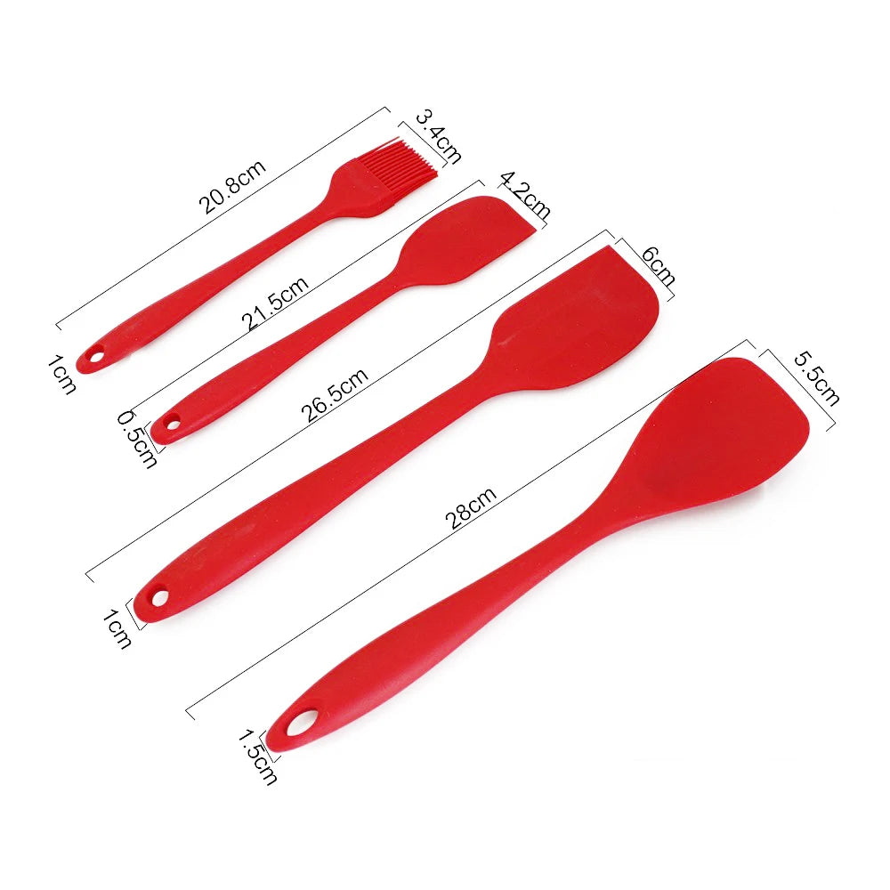 Silicone Spatula Turner, Slotted spoon, Ladle, Spoon, Spoon Spatula, Spooula, Spatula, Basting brush Silicone Kitchenware 1 pcs - Eloy Royal