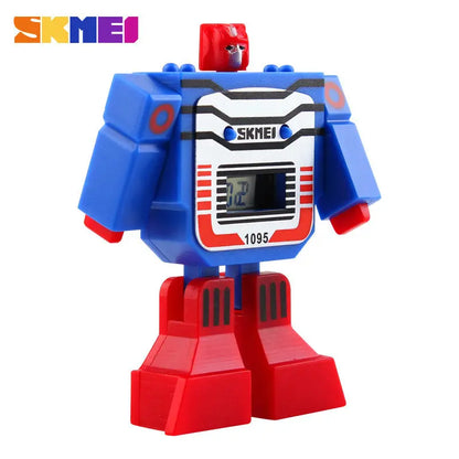 SKMEI Kids Watches LED Digital Children Cartoon Sports Watches Robot Transformation Toys Boys Wristwatches montre enfant 1095 - Eloy Royal