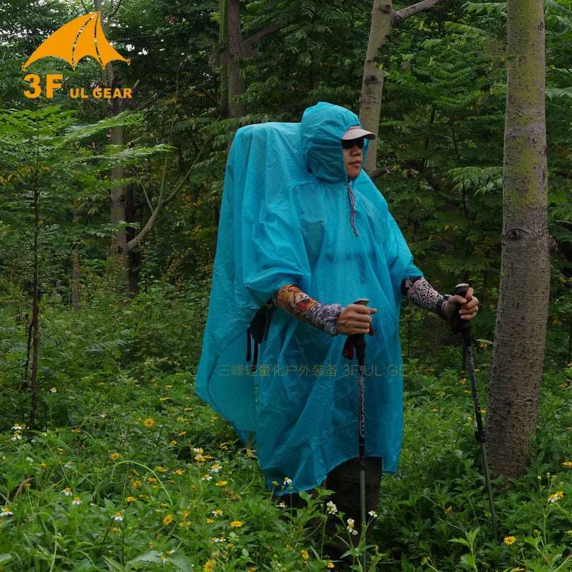 3F Ul Gear Ultralight 15D Nylon Rain Jacket Hiking Cycling Raincoat Outdoor Camping Mini Tarp Multifunction Sun Shelter Tarp