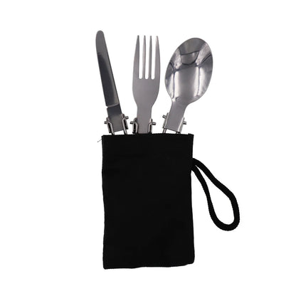 YOUGLE Outdoor Stainless Steel Folded Fork Spoon Knife Picnic Camping  Dinnerware Tableware - Eloy Royal