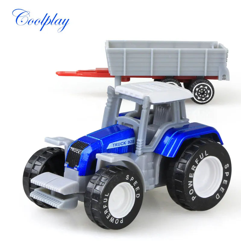 Die-cast Farm Vehicles Mini Car Model Engineering Car Model Tractor Engineering Car Tractor Toys Model for Kids Xmas Gift - Eloy Royal