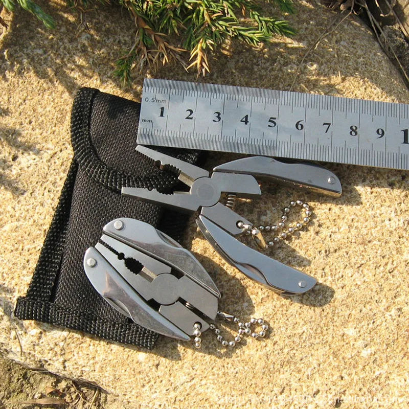 Portable Multifunction Folding Plier,Stainless Steel Foldaway Knife Keychain Screwdriver,Camping Survival EDC Tools Travel Kits - Eloy Royal