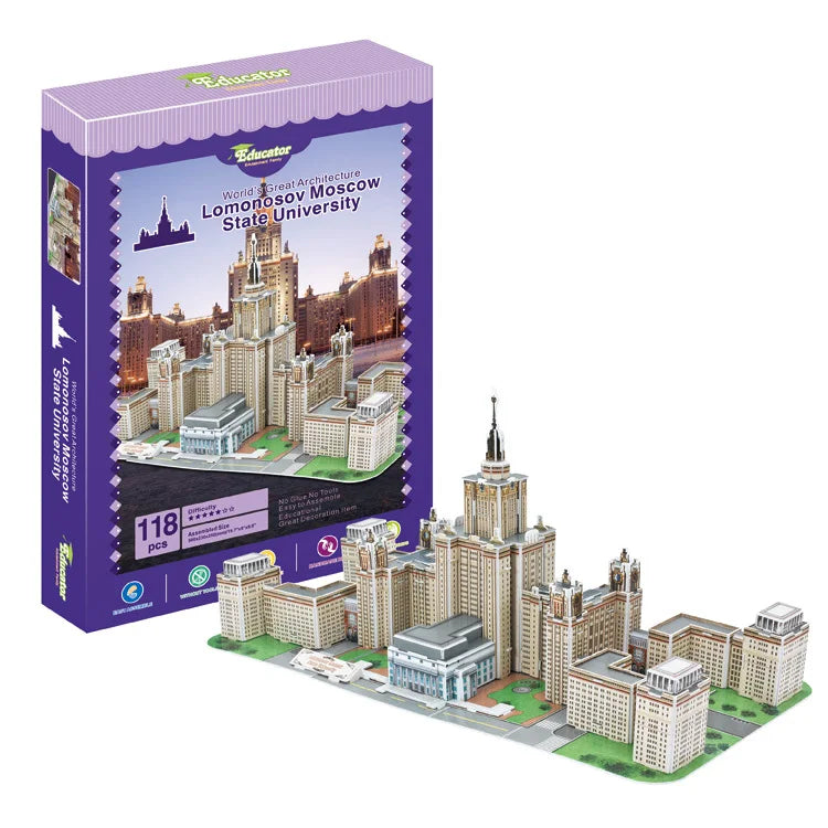 Educational Toys Famous Architecture Model 3D Jigsaw Puzzles For Adults Osaka Peles Bran Castle Las Ventas Toys For Children - Eloy Royal