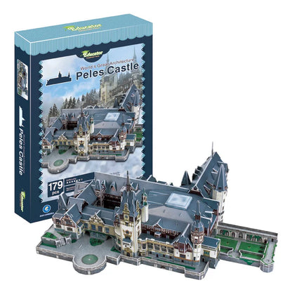 Educational Toys Famous Architecture Model 3D Jigsaw Puzzles For Adults Osaka Peles Bran Castle Las Ventas Toys For Children - Eloy Royal