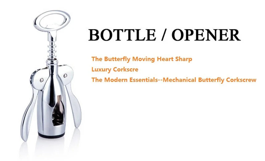 Precision Kitchenware - Luxury Corkscrew-Cuisavour's Butterfly Corkscrew Bottle Opener -Mechanical Butterfly Corkscrew - Eloy Royal