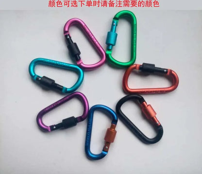 Carabine Outdoor Kit 6 pcs Camping Equipment Alloy Aluminum Survival Gear Camp Mountaineering Hook EDC Mosqueton Carabiner - Eloy Royal