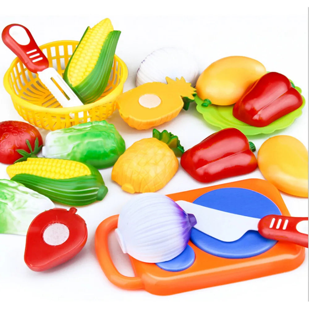 Children's Play House Toy Cut Fruit Plastic Vegetables Kitchen Baby Game Kids Toys Pretend Playset Educational Infant Toys - Eloy Royal