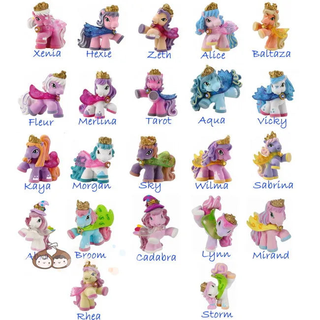 10 Pcs/lot Simba Filly Butterfly Witchy Star Unicorn ect. Toy Little Horse 3CM Mini Horses Kids Animal Action Figures Toys Dolls - Eloy Royal